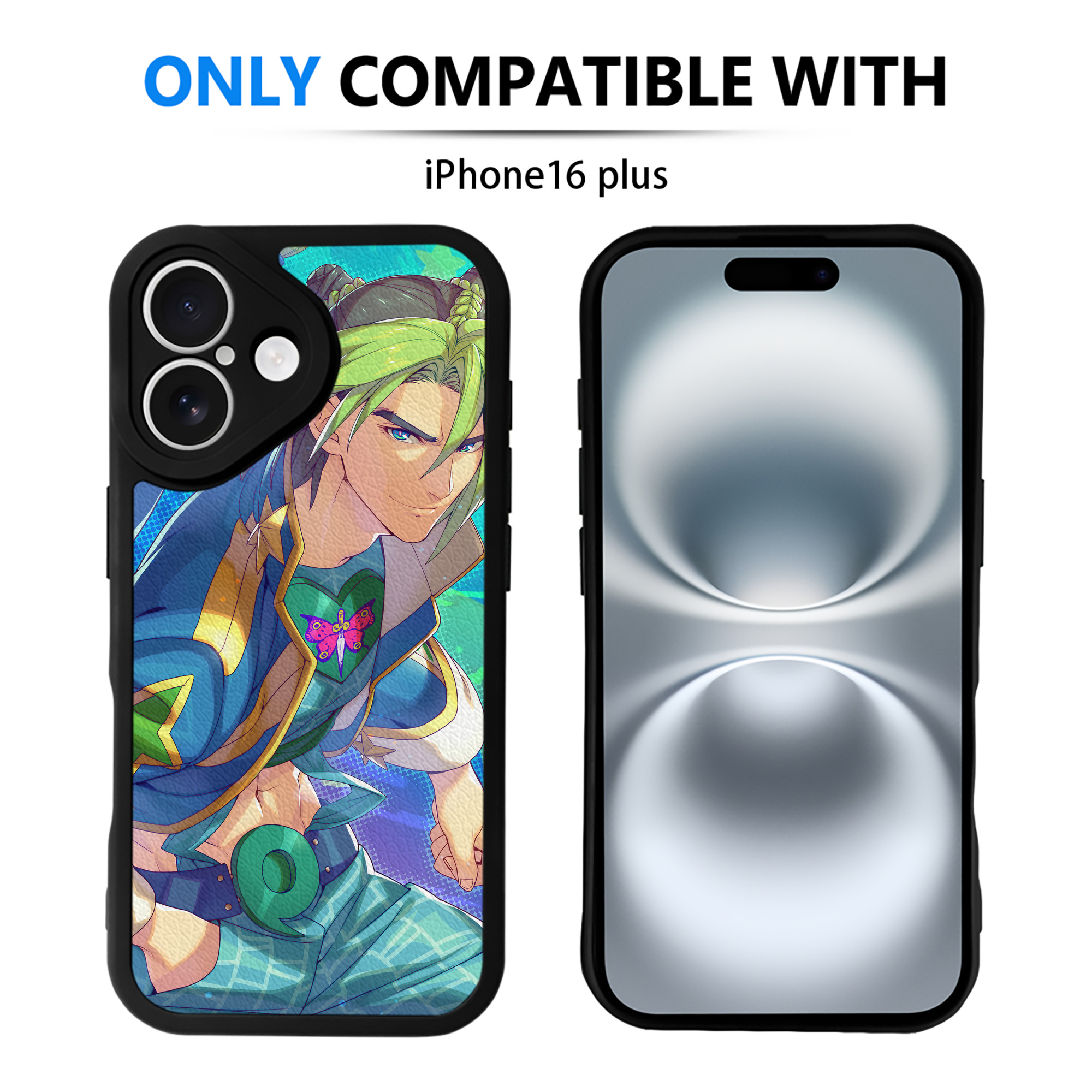 （画像用） ジョジョの奇妙な冒険 JoJo's Bizarre Adventure 【iPhone 16シリーズ対応】シリコンスマホケース（レザー調） 材質：シリコン